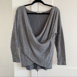 Charcoal Wrap Top